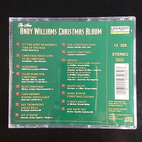 The New Andy Williams Christmas Album LIVE show on CD, 1994, Mint Condition - Picture 3 of 11